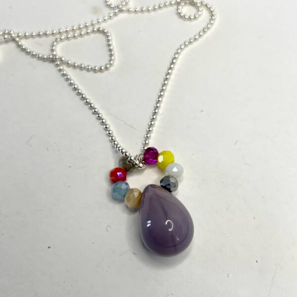 Halskette "Elma" in lila | Schmuckdesign Machleid