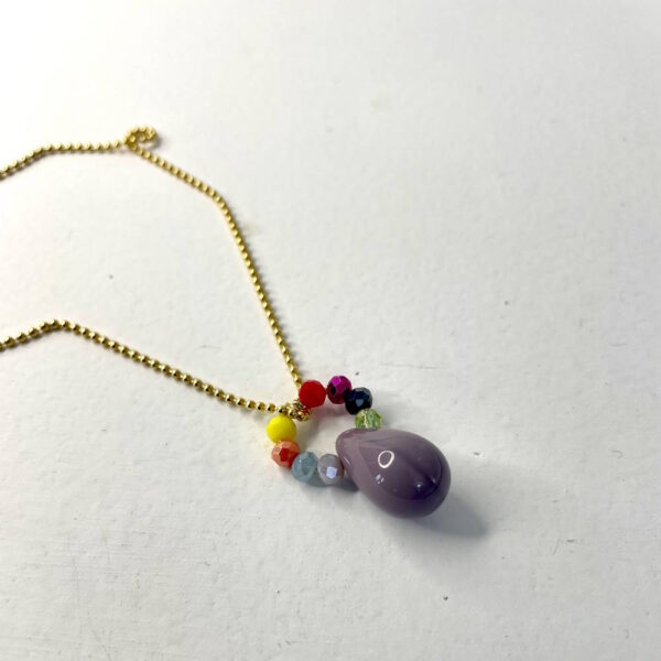 Halskette "Elma" in lila | Schmuckdesign Machleid